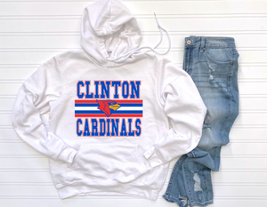 Clinton Cardinals Hoodie (White)