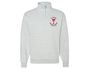 Clinton Christian Church Embroidered Quarter Zip Collar Sweatshirt