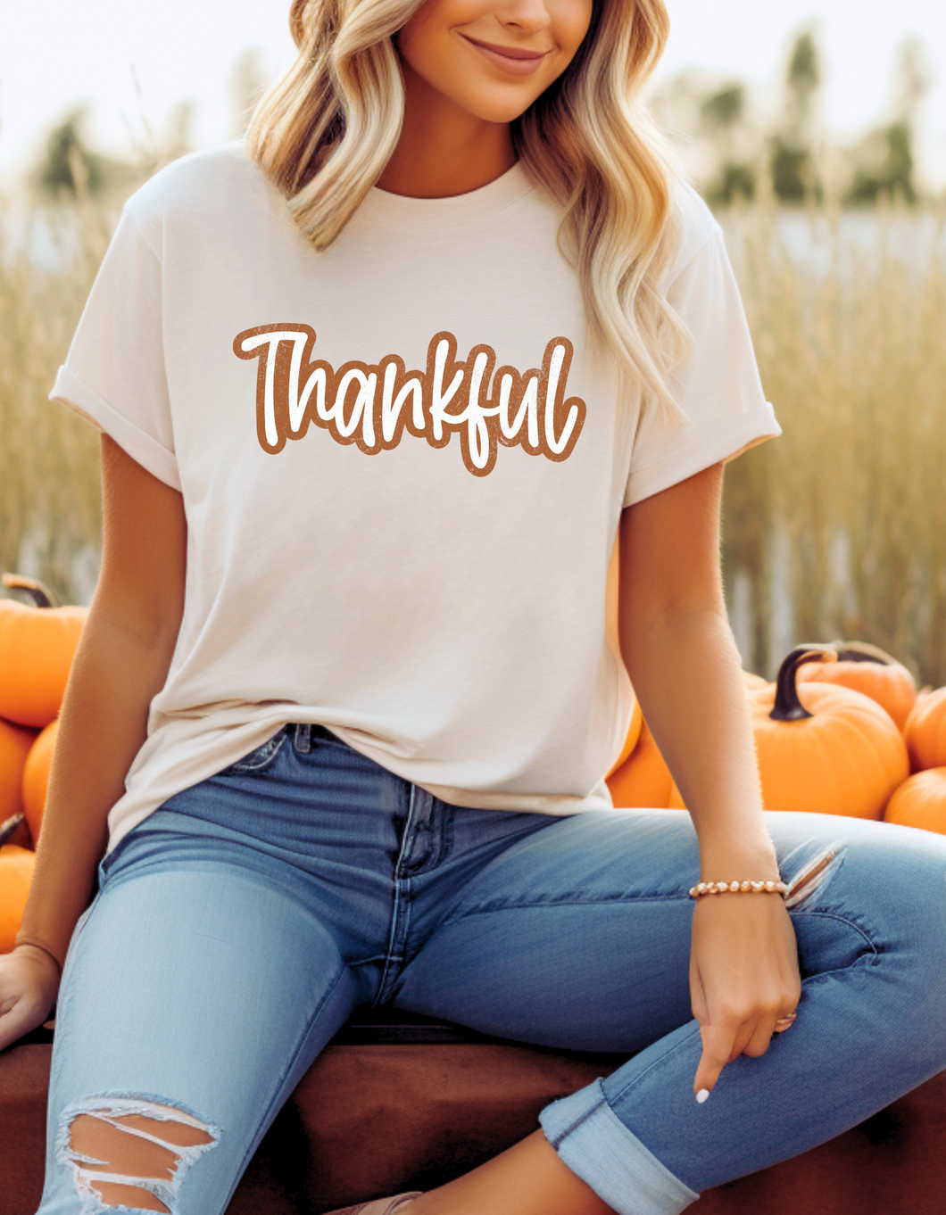 Thankful Short Sleeve Tee - Natural