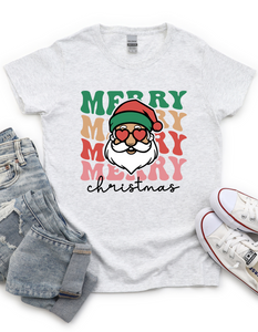 Merry Merry Santa Short Sleeve Tee - Ash