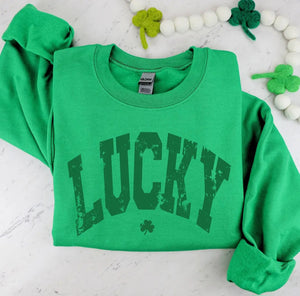 Lucky - Gildan Sweatshirt - Irish Green