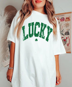 Lucky - Gildan Tee - White