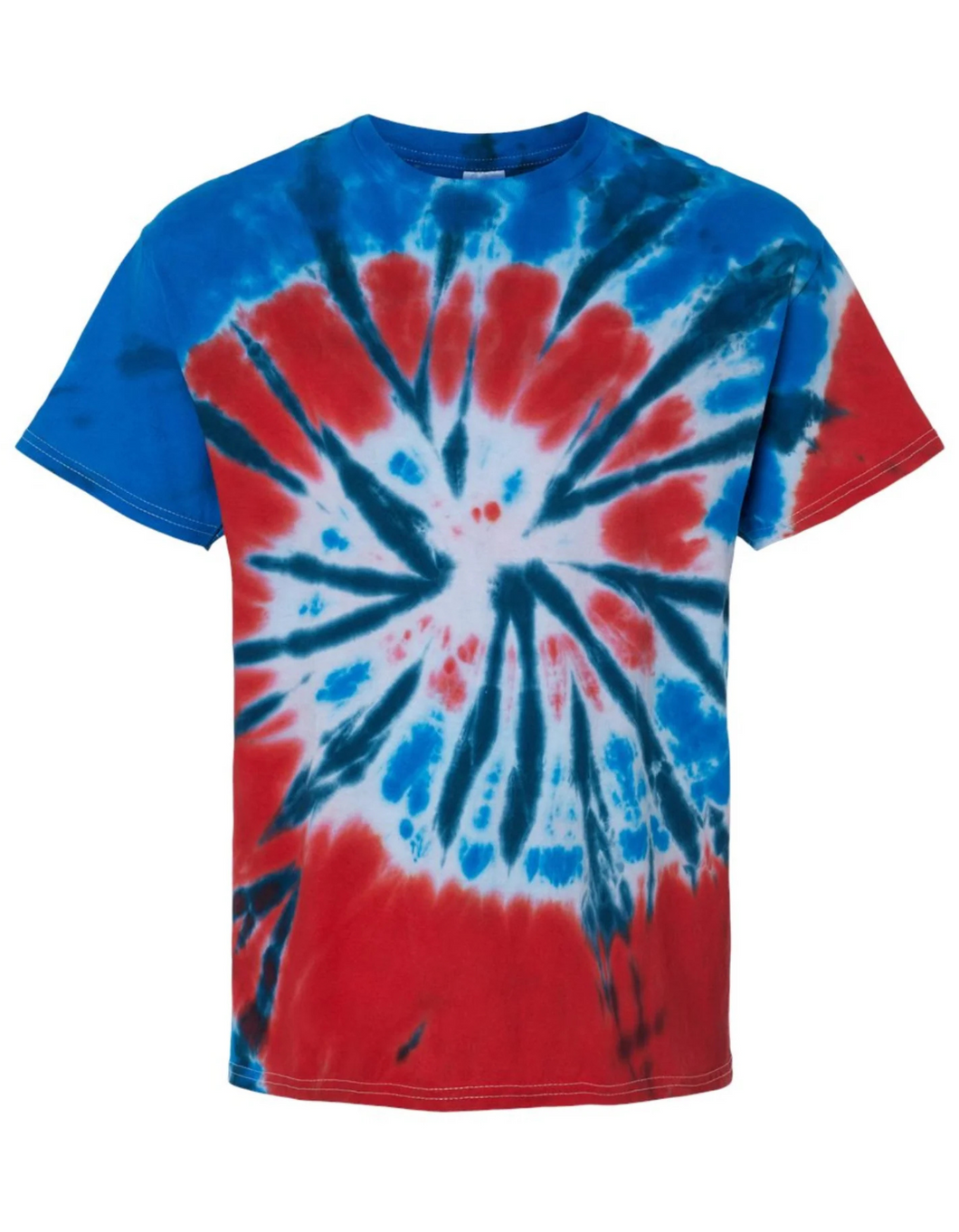 Red White & Blue Tie-Dye Short Sleeve Tee