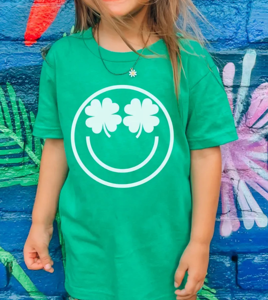 Youth - Shamrock Eyes - Gildan Tee - Irish Green